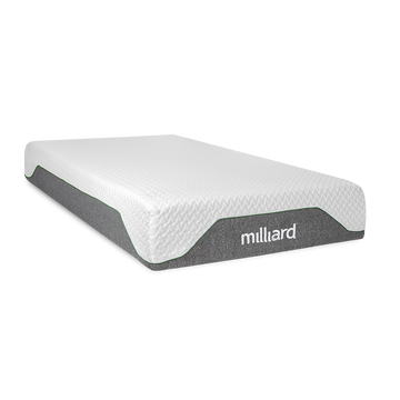 A White Milliard Memory Foam Mattress Laid Flat for Display