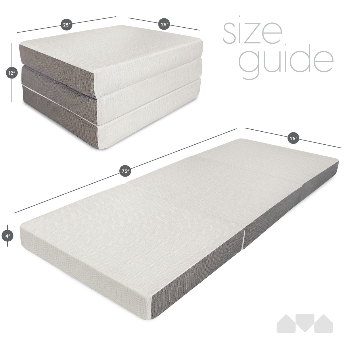 4 Inch Tri-fold Foam Mattress - Milliard Brands