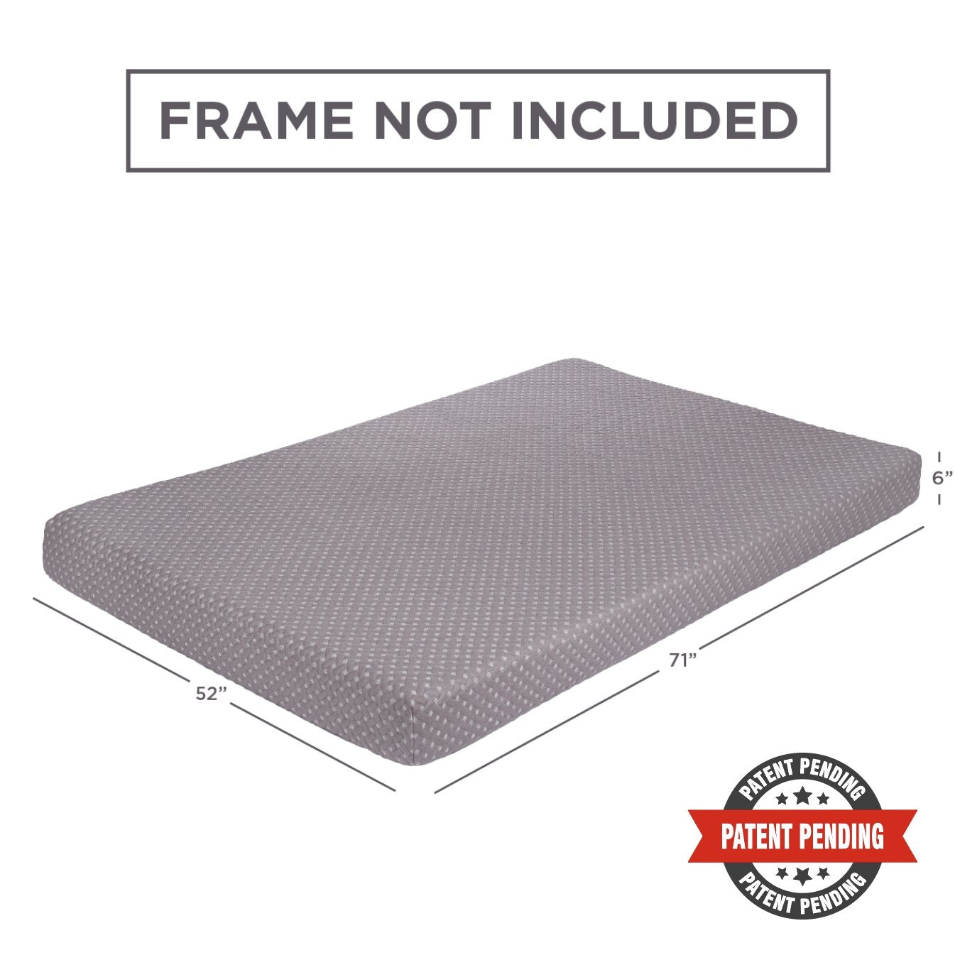 Full Size Memory Foam Futon Mattress - Milliard Brands
