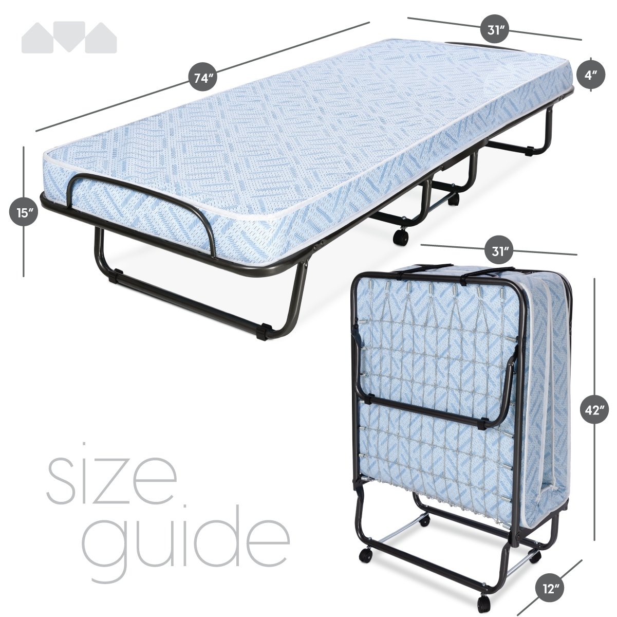Lightweight Folding Bed - Milliard Brands