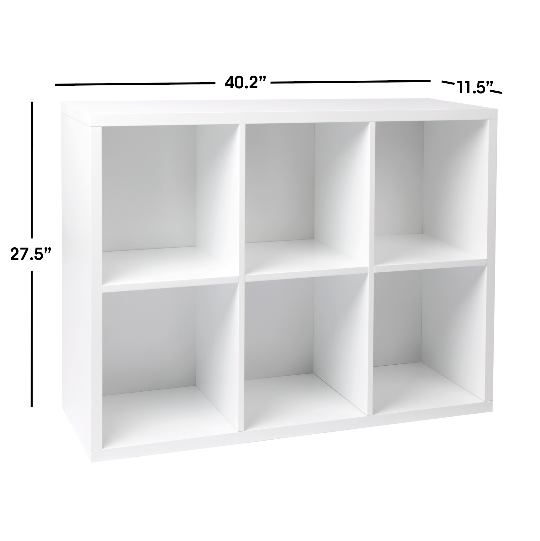 Milliard Storage Cube Organizer - 6 Storage Cubes / Organizer Shelf / White