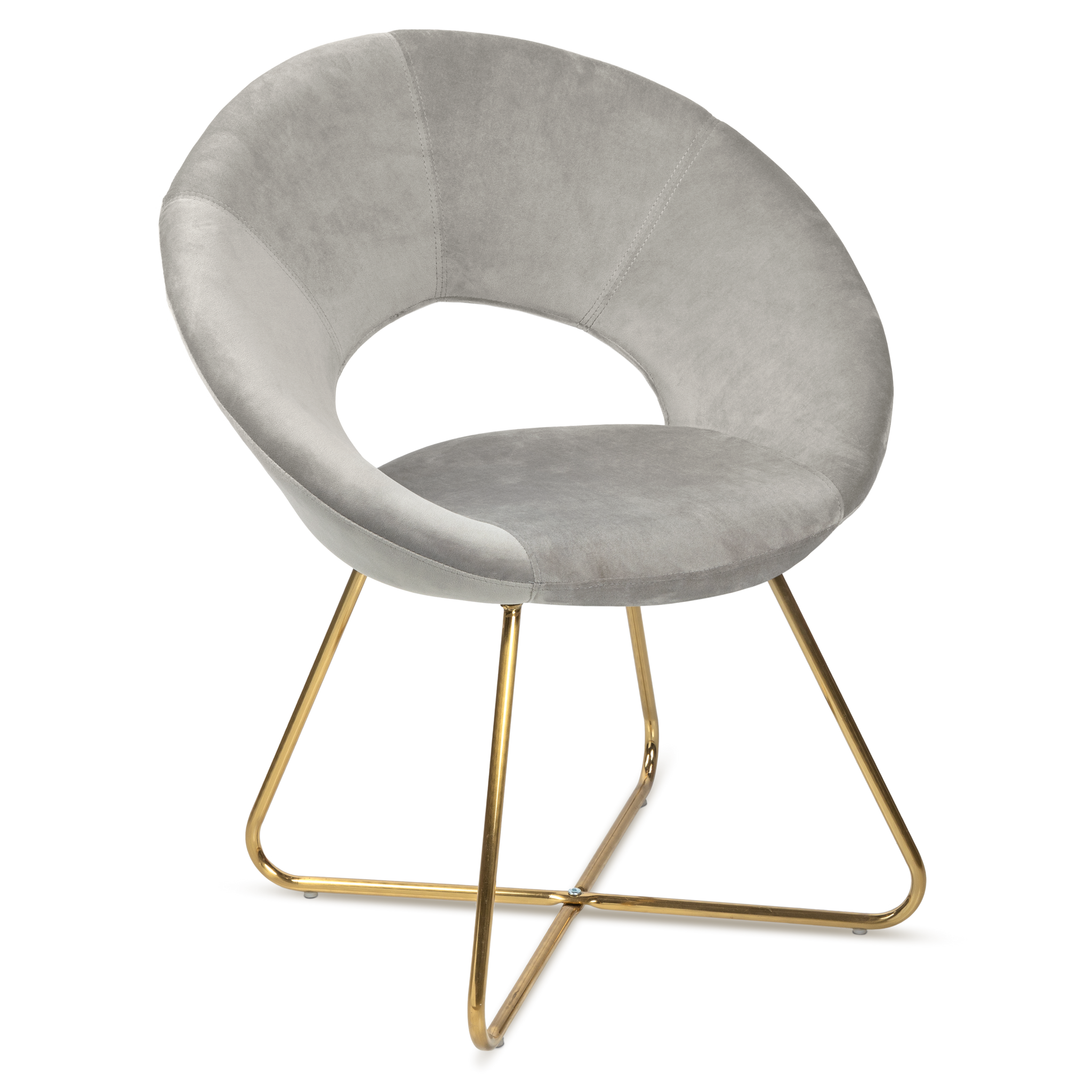 Circle Velvet Accent Chair (Open Box)