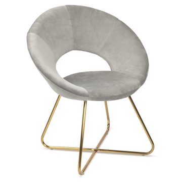 Circle Velvet Accent Chair (Open Box)