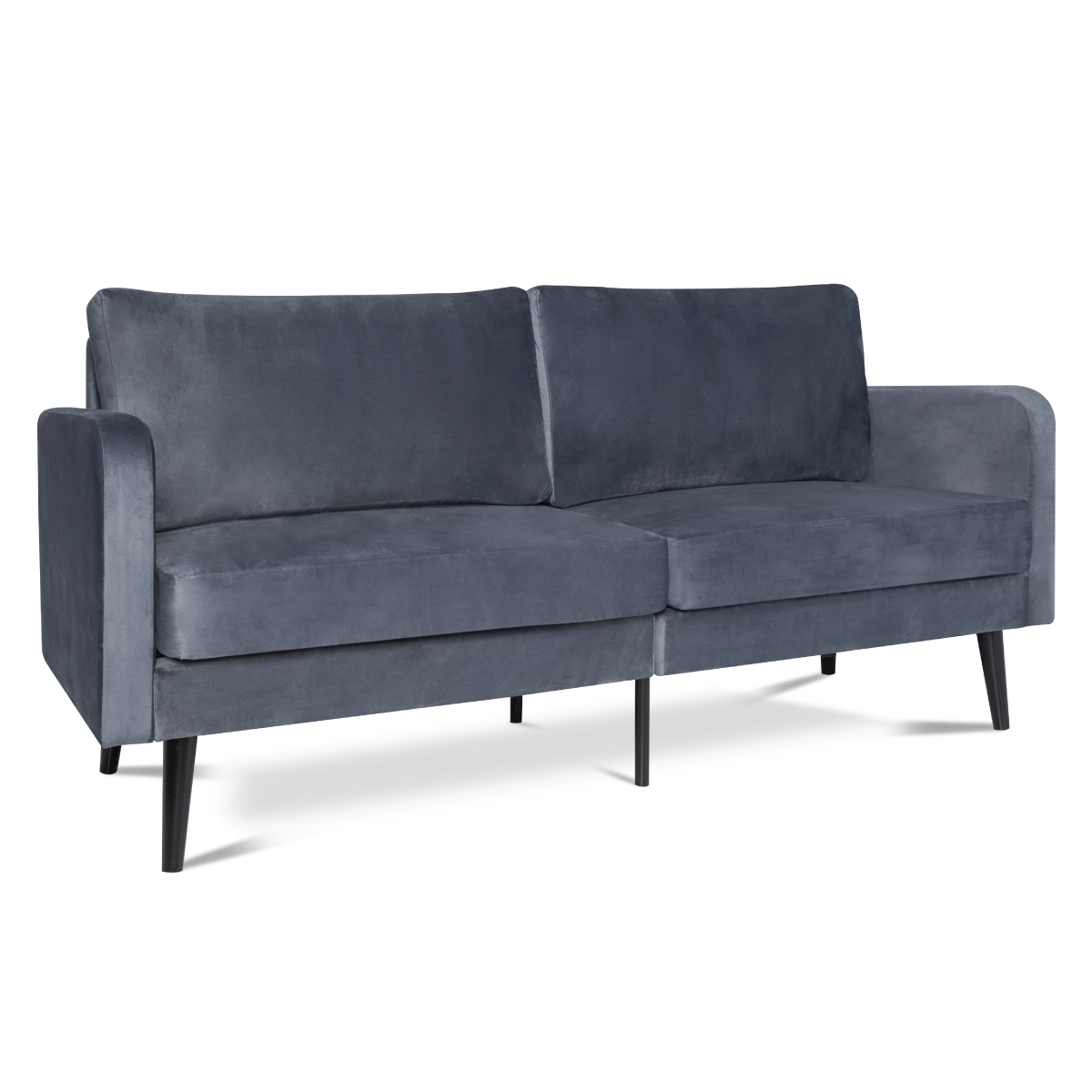 Gray Velour Couch in a Box Gray Velour Sofa Milliard Brands Milliard Brands