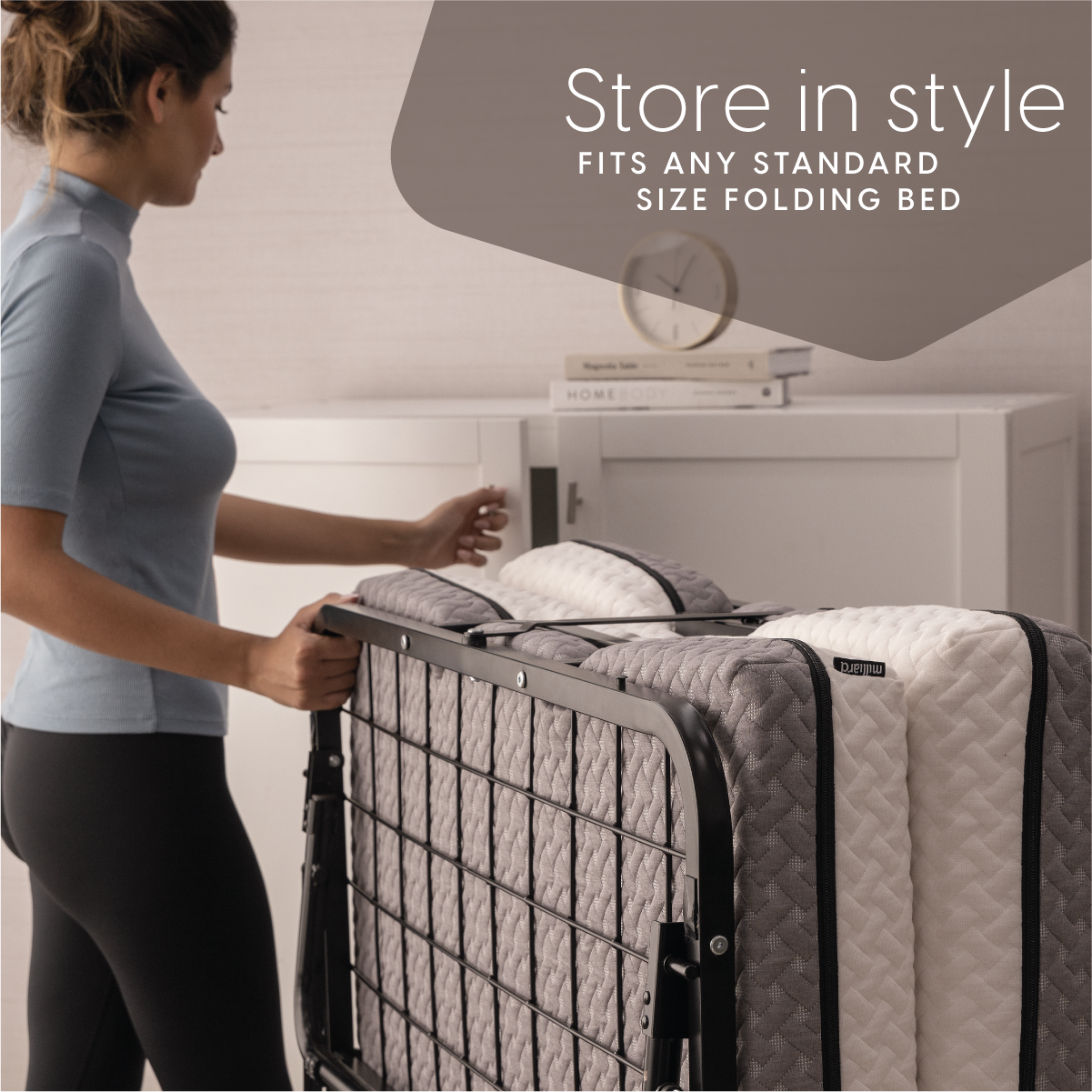 Folding Bed Storage Cabinet | Closet for Twin Folding Bed - Milliard Brands