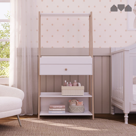 Milliard White Baby Changing Table with Storage & Drawers