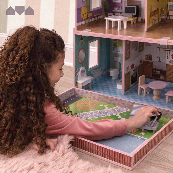 Nesting Wooden Dollhouse