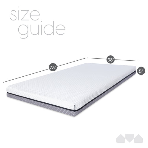 5 Inch Deluxe Twin Memory Foam Dual Sided Trundle Mattress