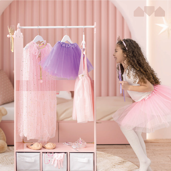 dress up storage Closet: Easy DIY Dress Up from a Bookcase Give your little fashionista a spot to stow away all their everyday outfits and princess dresses with this stylish storage closet VEVOR Kids Dress Up Storage,