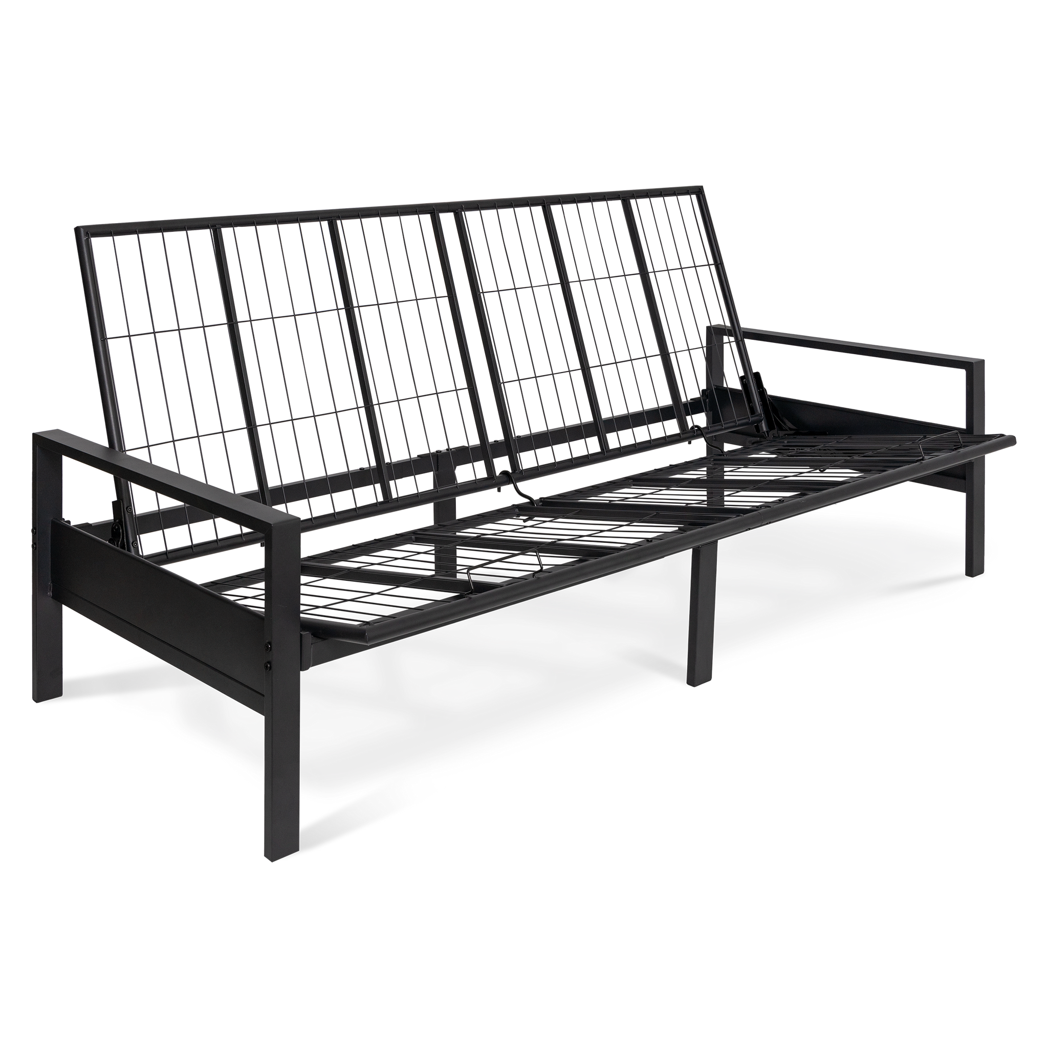 Milliard Full Size Black Metal Futon Frame - Space Saving Design