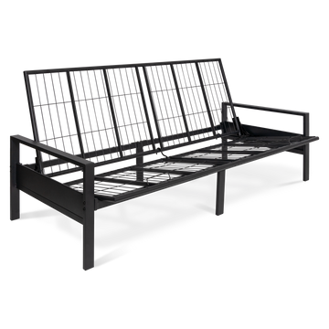 Milliard Full Size Black Metal Futon Frame - Space Saving Design