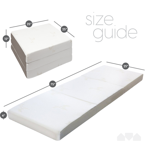 4 Inch Tri-fold Foam Mattress (Open Box)