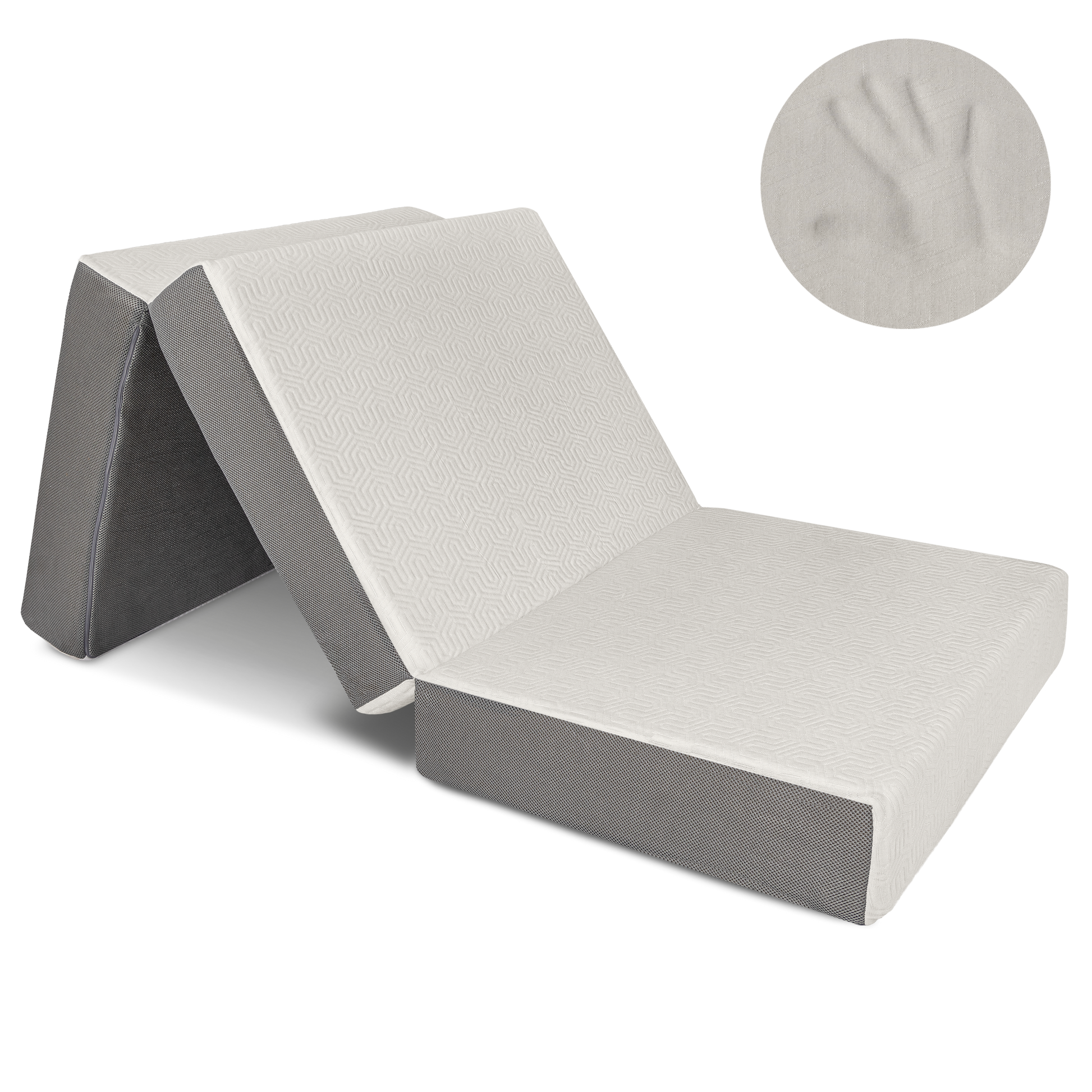 Giantex 75x31 Folding Guest Bed Foam Mattress Portable Sleeper Pull Out  Furniture, Black