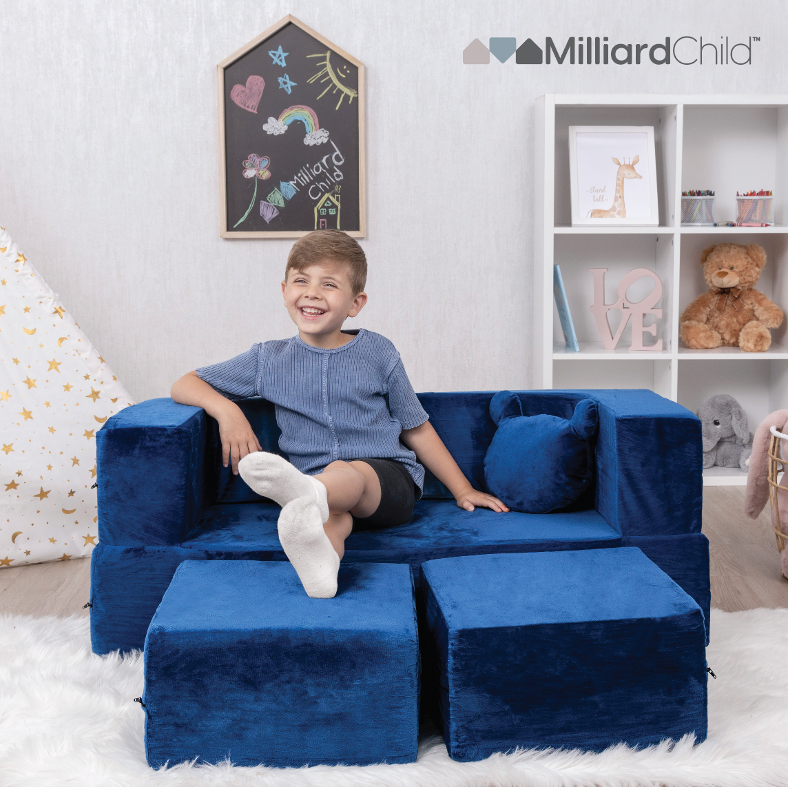 Kids Modular Sofa Kids Play Couch Milliard Brands Milliard