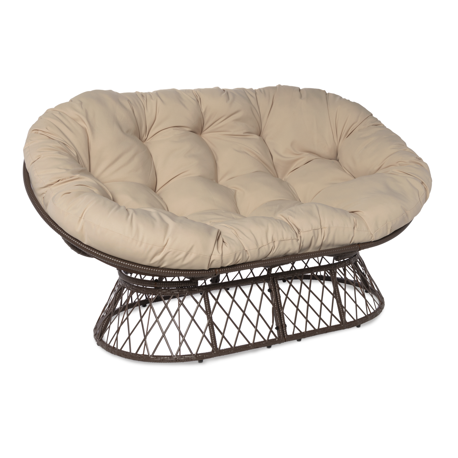 Rattan Double Papasan Chair | Double Wide Swivel Chair - Milliard Brands