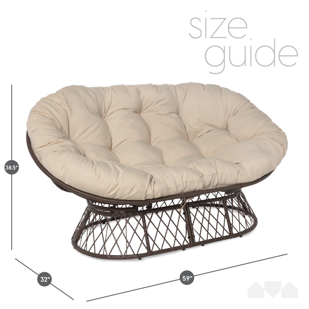 Two person papasan 2024 chair