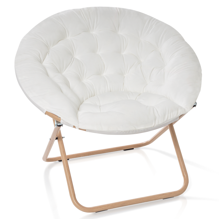 Velour Saucer Chair – Cozy Bedroom Accent