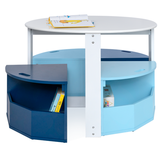 Milliard Kids Nesting Play Table and Chair Set with Storage