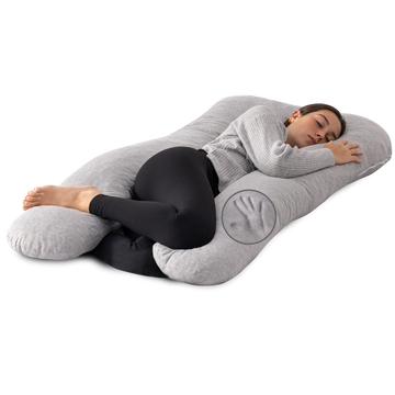 54 Inch U-Shaped Memory Foam Body Pillow with Breathable Cover