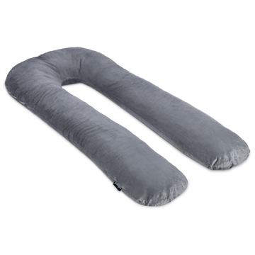 54 Inch U-Shaped Memory Foam Body Pillow with Velour Cover