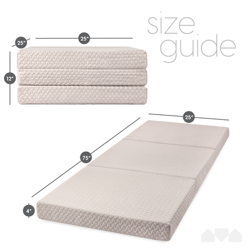 4 Inch Premium Tri-fold Memory Foam Mattress