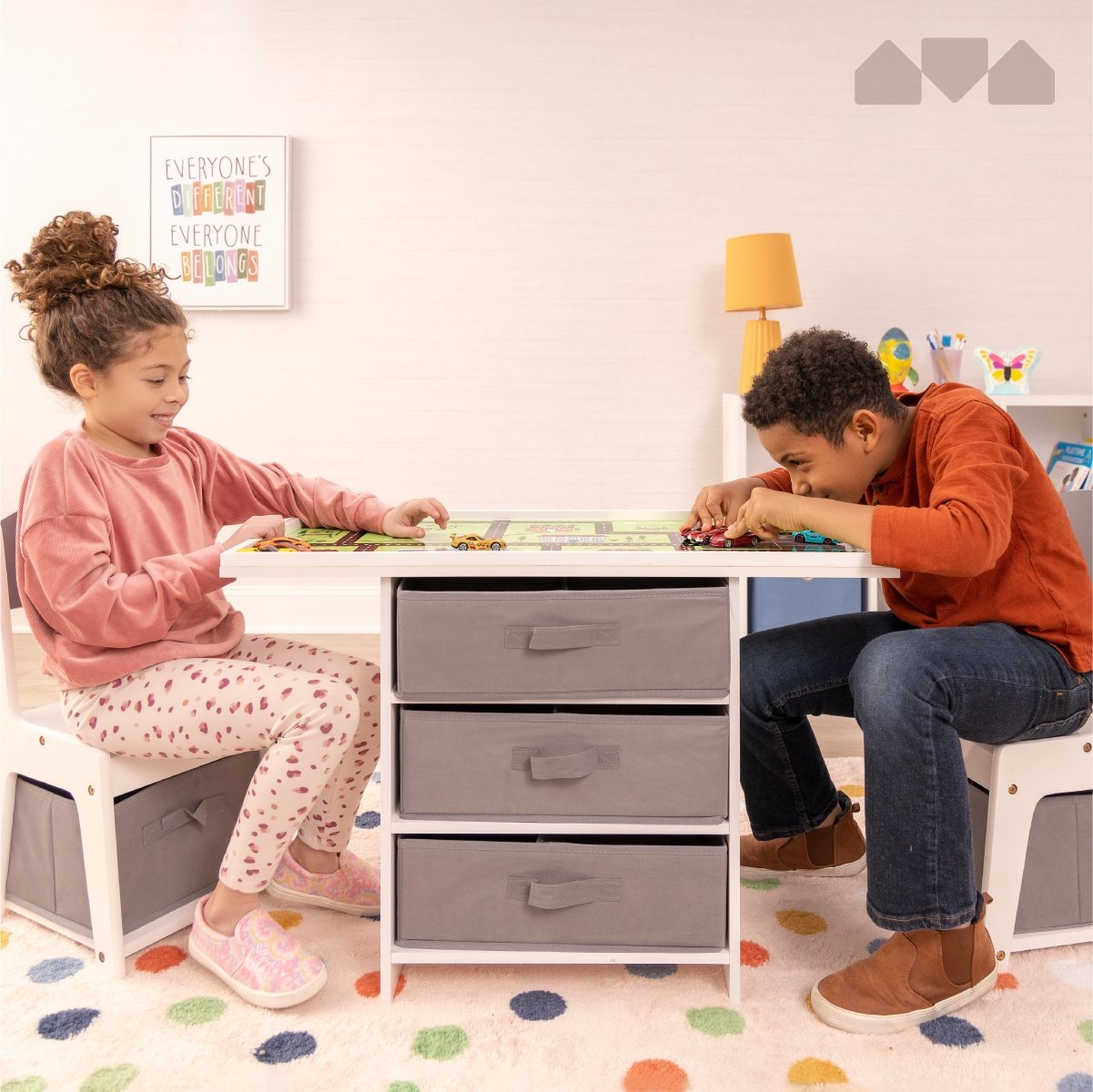3-in-1 Kids Play Table and Chair Set with Storage - Milliard Brands