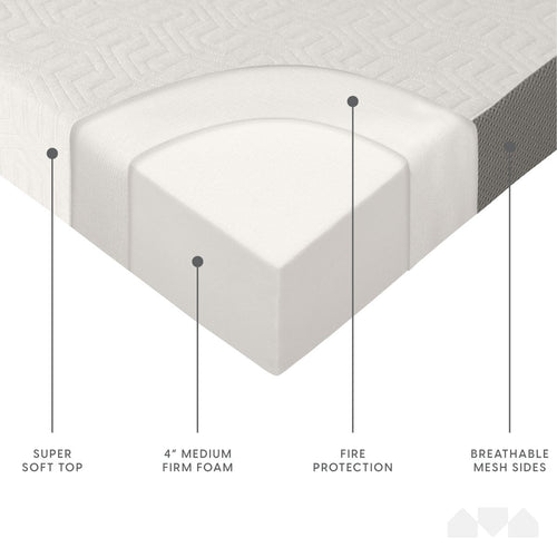 4 Inch Tri-fold Foam Mattress