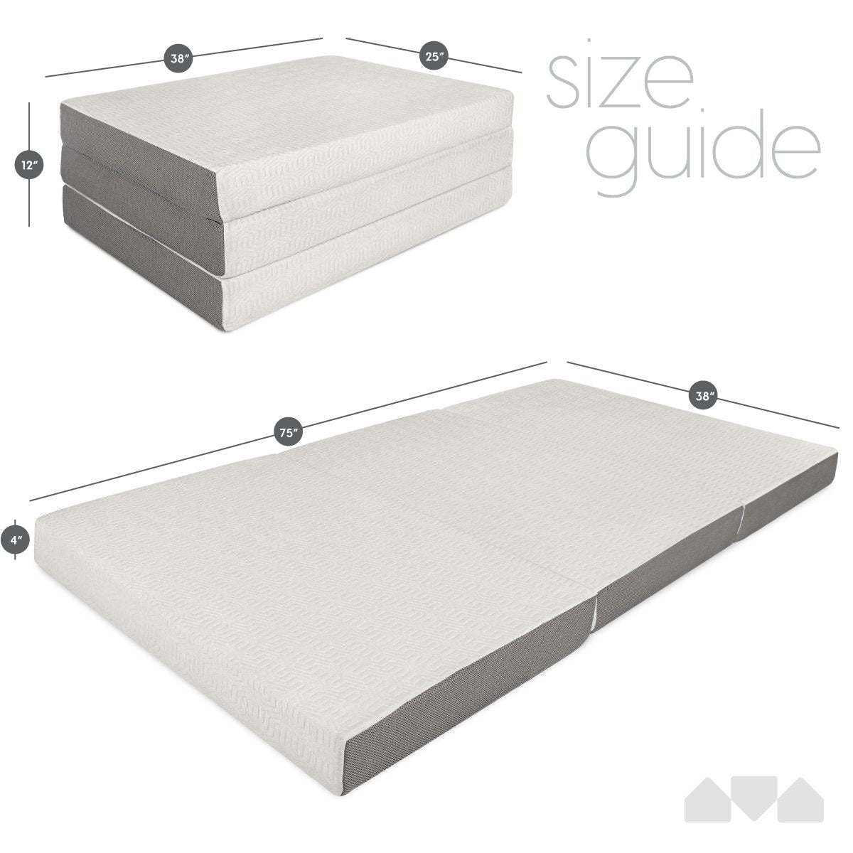 4 Inch Tri-fold Foam Mattress - Milliard Brands