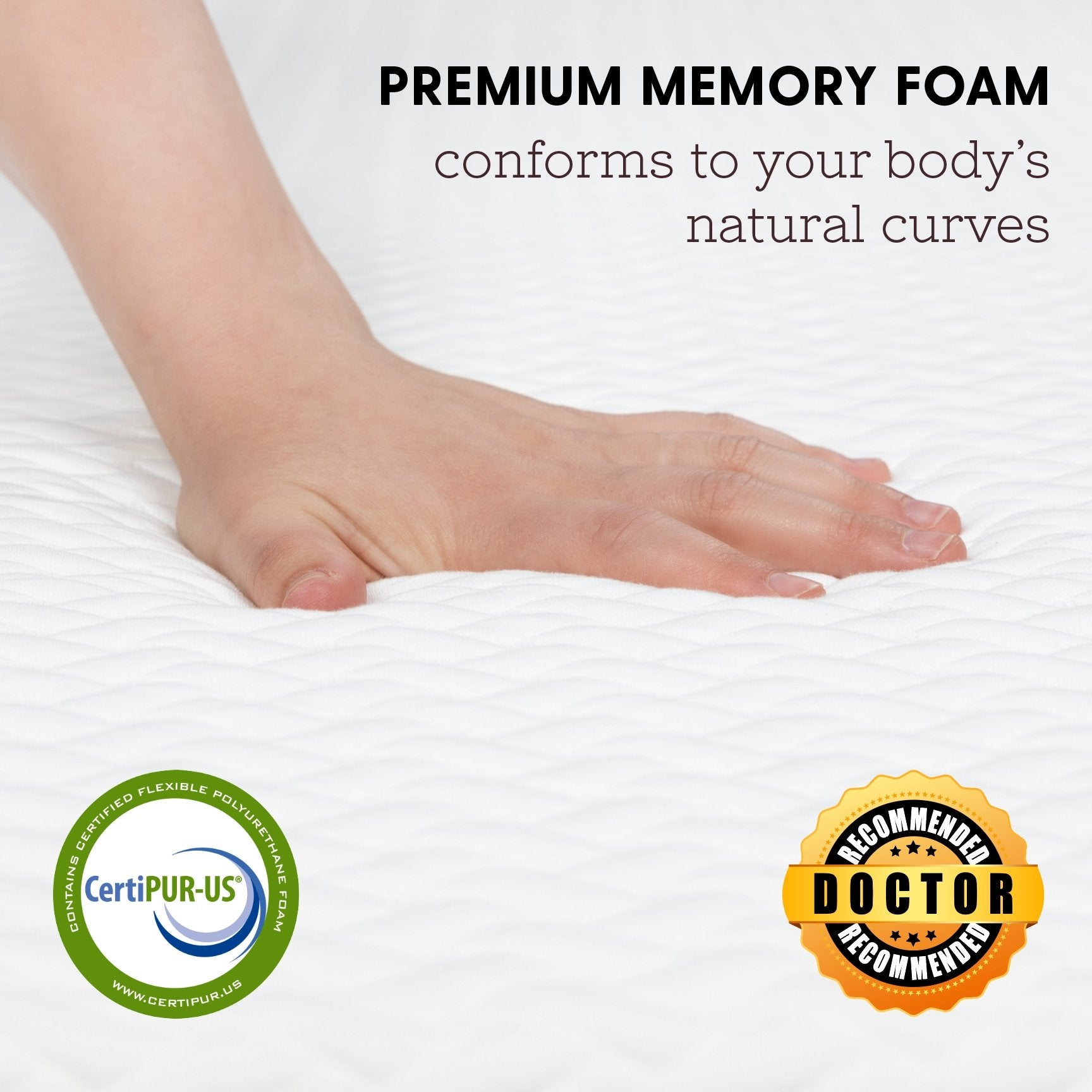 Bed Wedge Memory Foam Mattress Topper - Milliard Brands