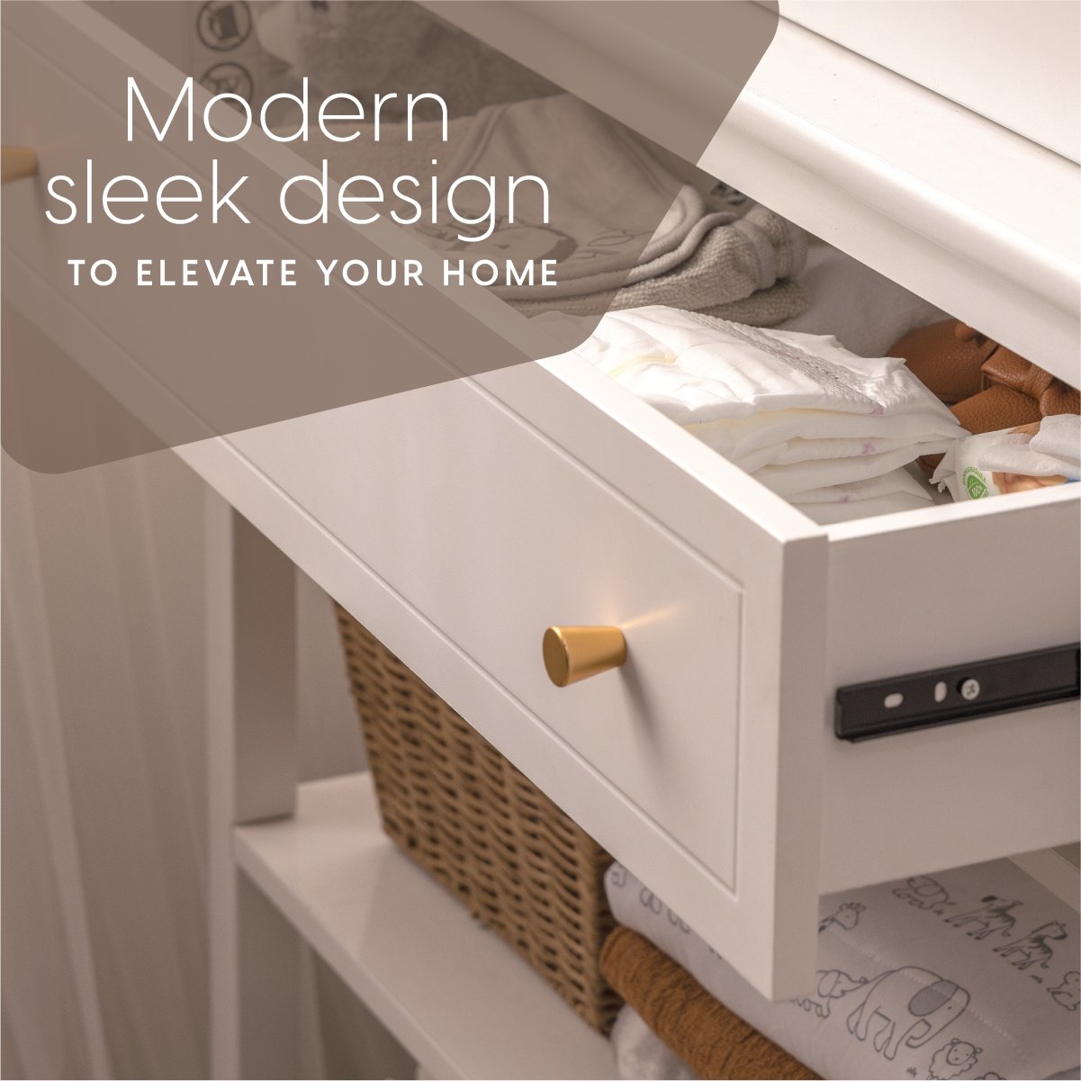 Changing Table Dresser with Removable Top - Milliard Brands