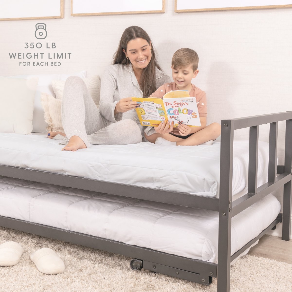Twin Size Daybed and Pop up Trundle Set - Milliard Brands